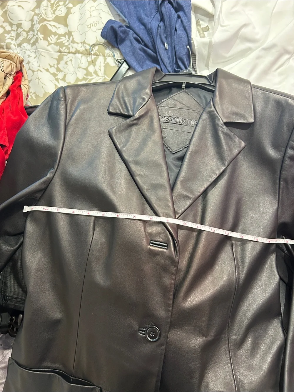Preston & York Black Leather Blazer Jacket
